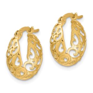 Leslie's 10K Polished Hinged Hoop Earrings