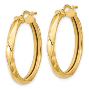 Leslie's 14K YG 3.90gr Polished Round Hoop Earrings