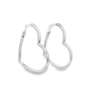 Hoop Heart Earrings (.925 Silver)