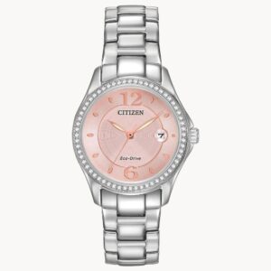Citizen Silhouette Crystal Eco Drive Stainless Steel Pink Dial FE1140-86X