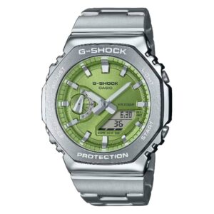 Metal G-Shock GM2110D-3A G-Steel Lime Green Dial Watch