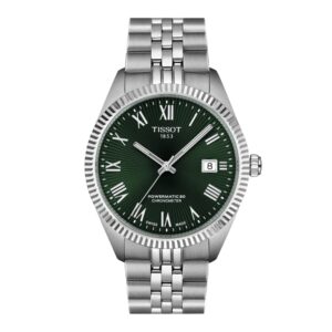 Tissot Ballade COSC Men's Automatic Watch with Green Dial and Grey Strap, Model T156.408.11.093.00