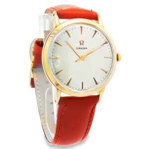 Omega Gold Case Manual Winding Watch with Leather Strap