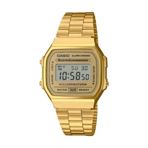 Casio Vintage Gold and Silver Digital Watch A168WG-9VT 36.3mm
