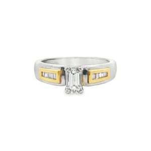 Baguette Cut Natural Diamond, 0.51 ctw, E Color, VS2 Clarity