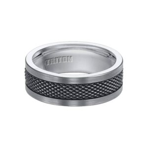 09-00035 Ring Man's Tungsten 8mm Wedding Band w/Chain like Center