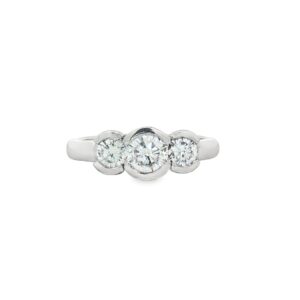Natural Diamond Engagement Ring in 14K White Gold