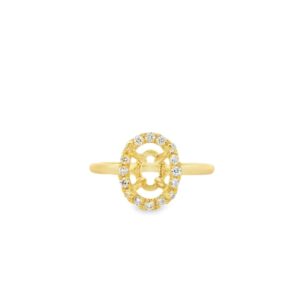 14kt Yellow Gold Semi-Mount Engagement Ring for Women