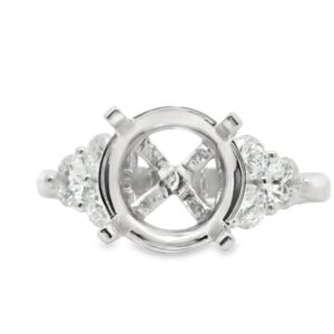 14k WG, EN. Dia 3/4ct TW, Semi Mount, Head 4 prg, 3ct rd