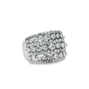 14K White Gold 2.00ct Layered Diamond Ring