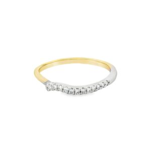 14K Gold Women's Diamond Ring with 12 Round Stones