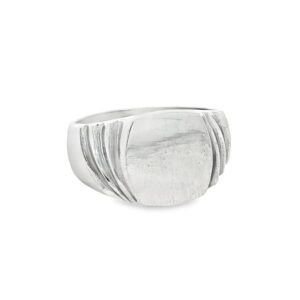 14K White Gold Men's Signet Ring