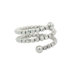 Desmos Crystal Silver Spring Ring