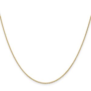 10K Yellow Gold 1.2mm Diamond Cut Cable Chain