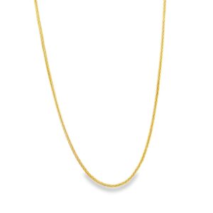 14K Yellow Gold Spiga Chain - 1mm - 24 inches