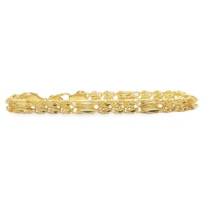 14K Yellow Gold 8-inch Fancy Byzantine Bracelet