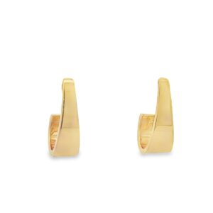 14K Yellow Gold Half Hoop "J Curl" Earrings