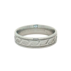 Men's 14K White Gold Wedding Band, 7.48g Gross Weight