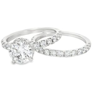 14K Gold Lab-Grown Diamond Engagement Ring with 1.52 CT Round Center Stone