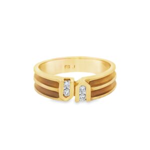 14K Yellow Gold Diamond Wedding Band - 3.7 grams