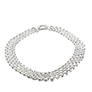 .925 Sterling Silver Weave Necklace - 17 Inches