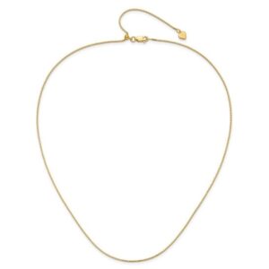 Leslie's Sterling Silver Gold Plated Adjustable .95mm