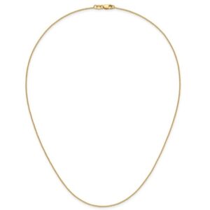 Women’s 18 Inch Yellow Sterling Silver Cable Chain with Lobster Clasp