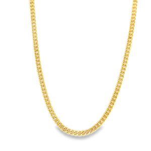 Women's Sterling Silver Yellow Chain Necklace - 24 Inch Length