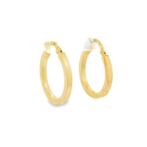 14K Gold Yellow Earrings for Women, 1.07g Gross Weight