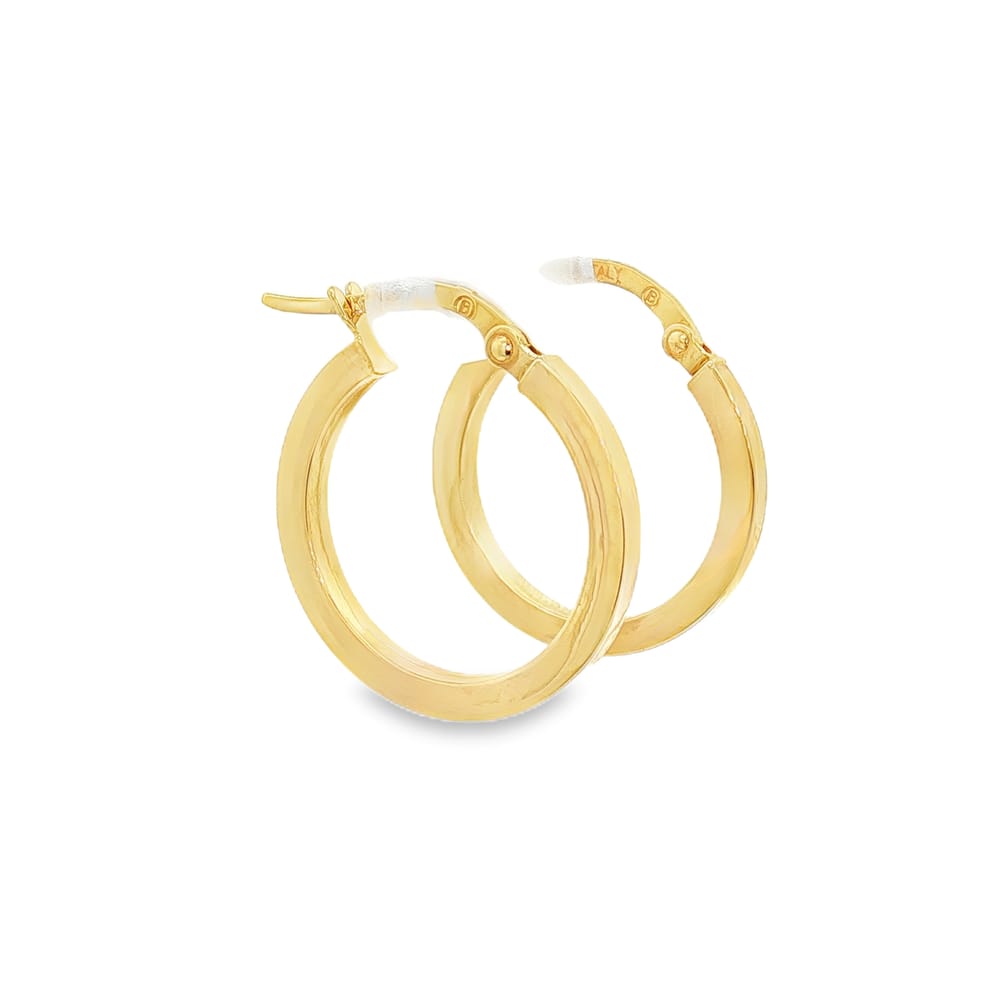 14K Gold Yellow Earrings for Women, 1.07g Gross Weight