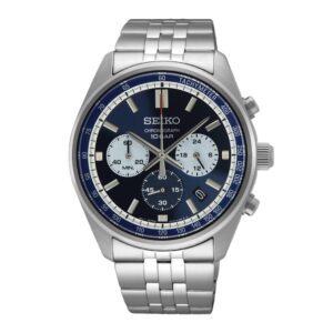 Essentials SS Chrono blue dial