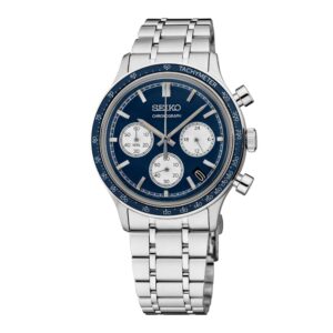 Seiko SSB477 Essentials Quartz Watch with Blue Dial and Stainless Steel Strap