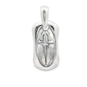 31-00166 Charm SS Cross on Dog Tag 6 grams