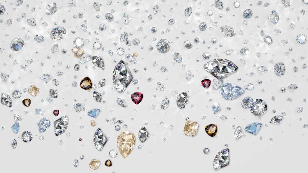 a background image of various diamond shapes