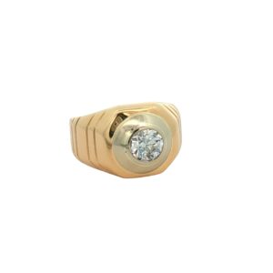 14K Yellow Gold Solitaire Diamond Ring - 0.65ct