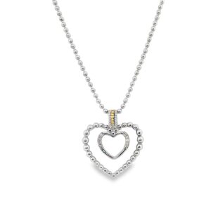Phillip Gavriel Silver & 18K Diamond Popcorn Glamour Pendant - 18 Inches