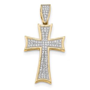 99-00132 14k pave cz cross pendant