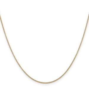 14K 24 inch .9mm Cable with Spring Ring Clasp Chain