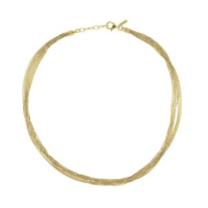 Desmos "Spark" Diamond Cut Layered Wheat Chain - 16 Inches