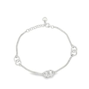 Sterling Silver Forever Rings Bracelet