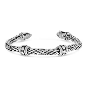 8.5" 5.9mm Woven Stud Men's Bracelet