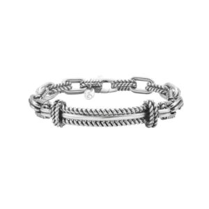 Sterling Silver 9" Men's Italian Cable ID Bracelet