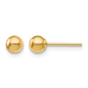Leslie's 14K Yellow Gold Polished 4mm Ball Post Earrings