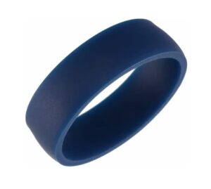Navy Silicone 7mm Comfort Fit Ring