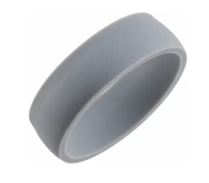 Gray Silicone 7mm Comfort Fit Ring