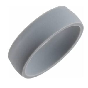 Gray Silicone 7mm Comfort Fit Ring