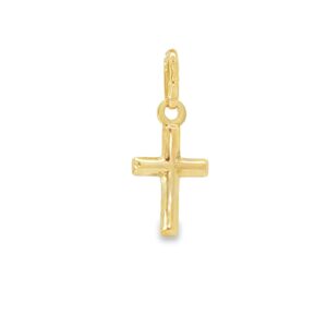 14K Yellow Gold Baby Cross Pendant - 0.36g