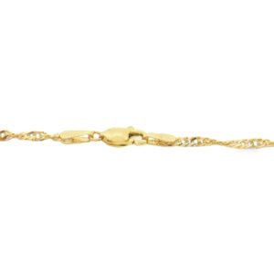 14K Gold Yellow Twist Chain - 20 inches, 3.30g Weight