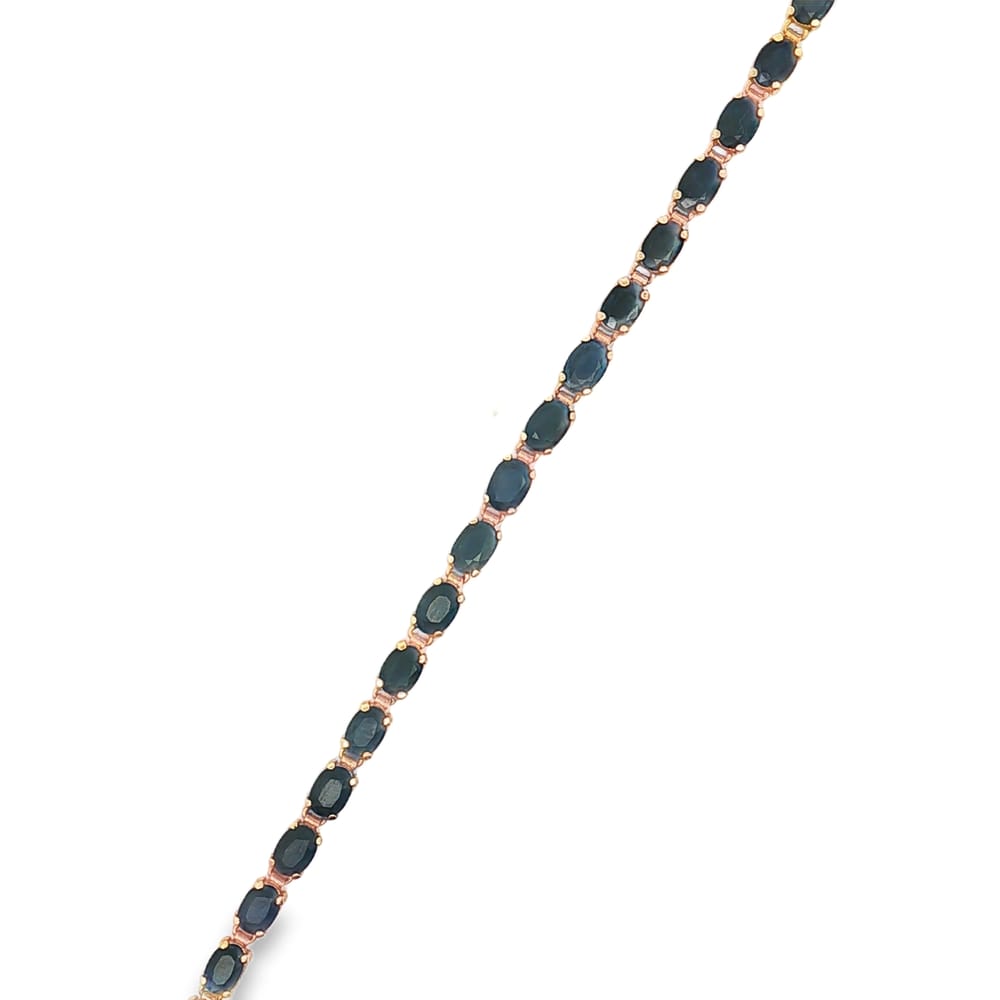 0270-01 Bracelet 14KT YG (22) Oval 6x4mm Sapphires & Dia, 5.1 DWT