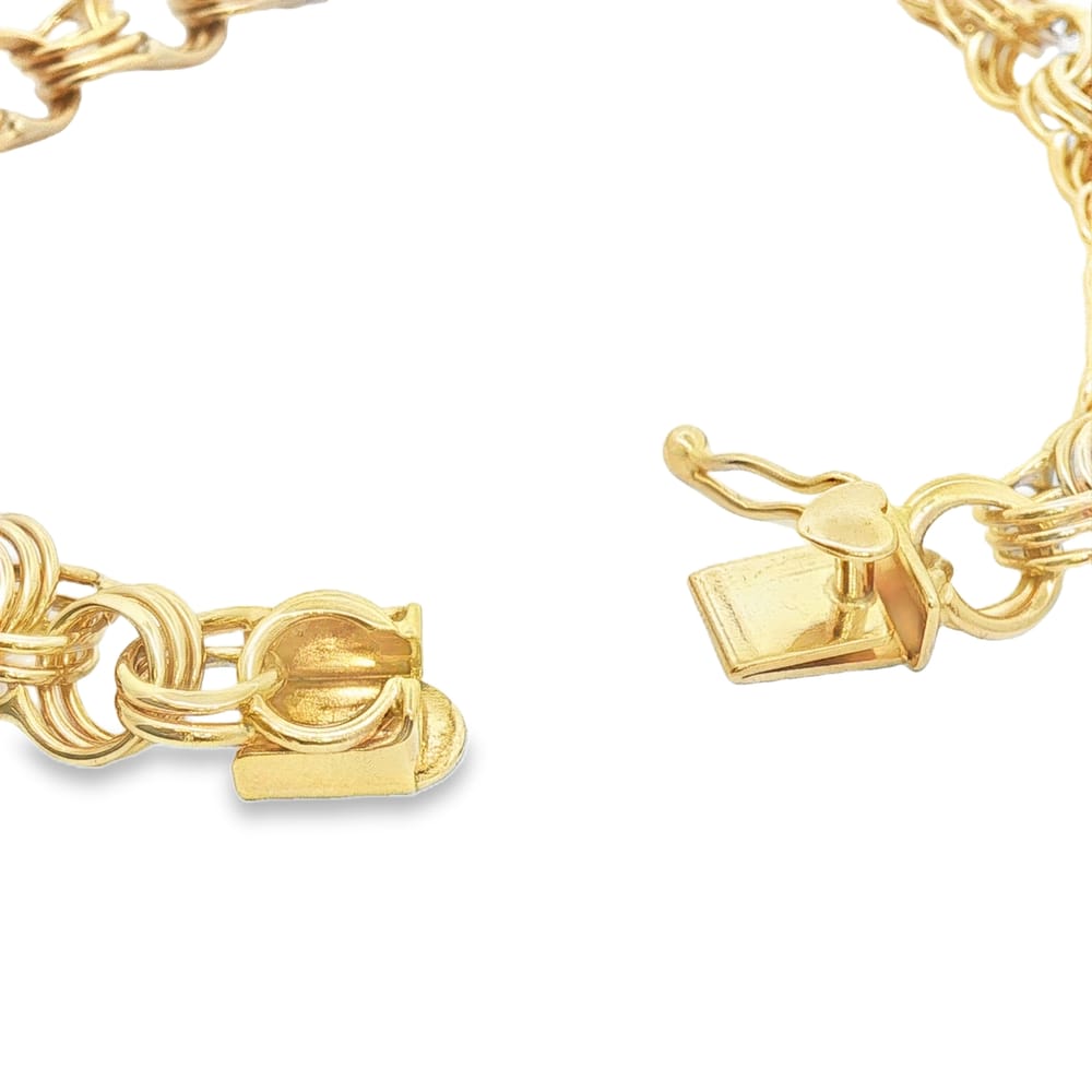 14K Yellow Gold 7.5" Charm Bracelet | 16.25g Weight